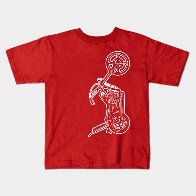 Motorcycle Chopper custom bikes Kids T-Shirt by Antzyzzz